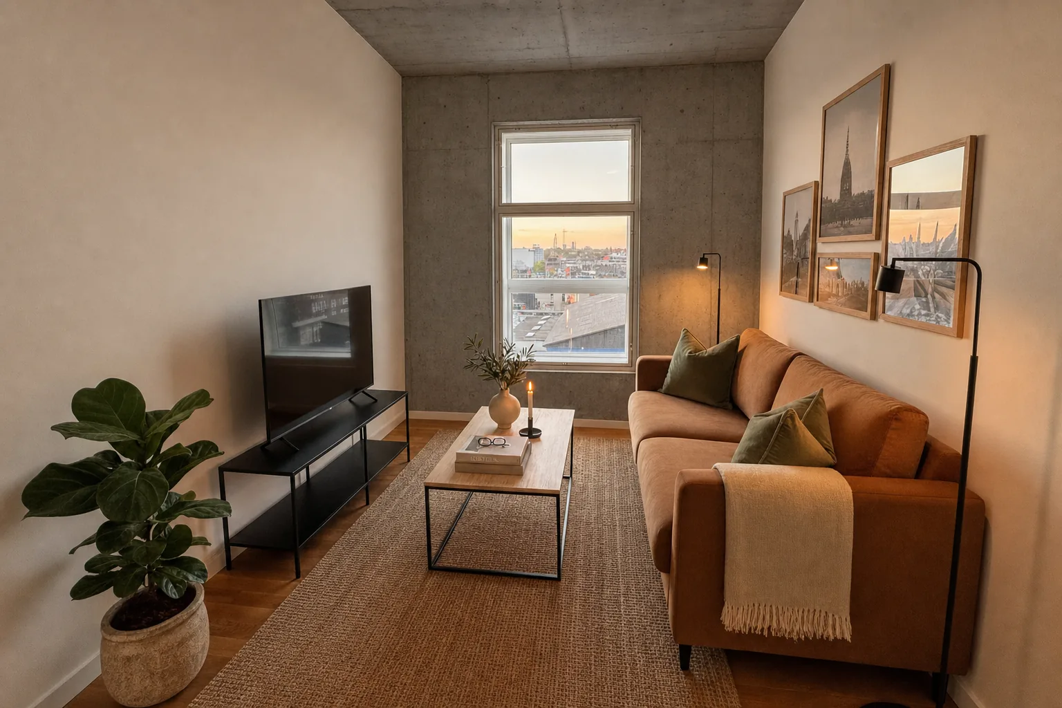 Inside a fully furnished Q apartment